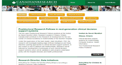 Desktop Screenshot of canadianresearch.org